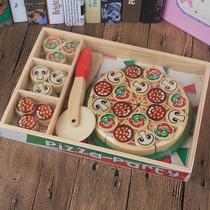 Wooden hands-on house cutting toys childrens educational pizza refreshments fruit cake cutting Toys Toys