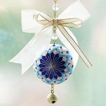 Hand jockey ball diy material bag couple hydrangea features handmade gift pendant novice primary embroidery tool