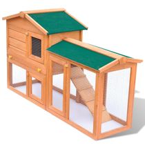 Outdoor Large Rabbit Hutch 2 Layers Small Animal House Pet C
