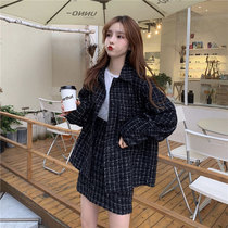 claudie pasey Set Women 2021 Autumn Temperament Small Fragrant Wind Coat Short Skirt Two Piece Set Age Fashionable
