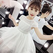 Girl dress summer white foreign girl gauze dress baby skirt children princess dress 2021 New