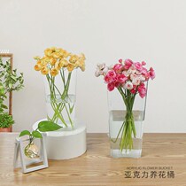 Wakeup Bucket Home Acrylic Transparent Container Flowers Florist Exclusive Deep Water Nuragia Flower Flower Arrangement Floral Tube Plastic