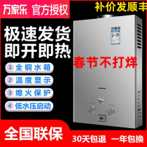 Wan Jiale Gas Water Heater Household Strong Exhaust Natural Gas Battery Liquefied Gas 12 litres Instant Gas Low Water Pressure