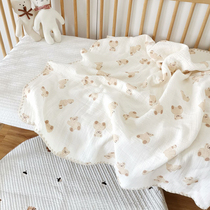Newborn Cover Blanket Summer pure cotton Baby appeasement bean Blanket Baby Gauze Nursery School Children Small Quilt All Season