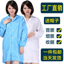 Anti-static work clothes dust-free with large coat dust electrostatic clothing white blue electrostatic clothes