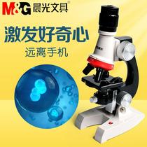 Morning light microscope home childrens science professional microscope student portable high-power elementary school student microscope optical high-definition biology science and education science microscope
