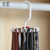 Tie Rack multifunctional rotating jk bow tie rack small wardrobe belt scarf adhesive hook storage artifact waistband shelf