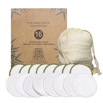 16pcs Reusable Bamboo Cotton Makeup Remover Pads Makeup Remo