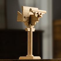 Late peak book house Tang style Nanzen Temple Stigmata bucket building blocks Ancient Chinese architecture tenon and mortise handmade model Science and education Wooden