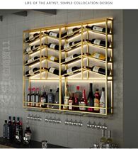 Nordic wine rack wall hanging rack home living room wine cabinet wine cup holder creative storage liquor wine display rack