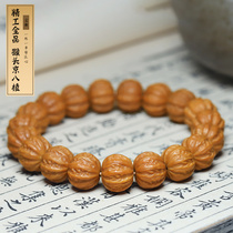 Fuhe Hericium head Beijing eight-sided hand string full-product monkey head Seiko carving small walnut play Buddha beads single Circle Bracelet Men and women