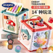 Baby multifunction toy hand slapping drum child pat on the beat drummer hexahedron Puzzle baby teaches music six-face drum early