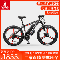 Phoenix power electric bicycle small variable speed mountain bike motorcycle double disc brake off-road battery car scooter