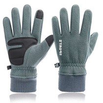 Glove Mens winter fleece plus velvet thickened warm gloves cycling sports driving non-slip warm touch screen gloves