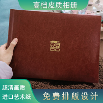 Wedding follow-up leather art photo album photo book wedding photo intensive book custom high-end photo studio wedding album