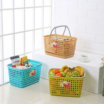 Supermarket shopping basket portable basket buy vegetable basket fruit basket supermarket purchase basket snack basket dirty clothes bath storage basket