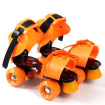 Skate childrens double row skates size adjustable roller skates skates skates double row skates four wheel roller skates