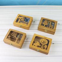 New large forest animal hand Music Box Creative Home boutique birthday gift crafts desktop ornaments