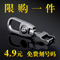 Applicable Benita Yaakus Domain CRVXRV Automotive Key Buckle Chain Male Defense Loss Pendant Female Creative Number Plate Custom