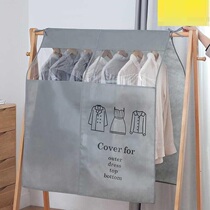 New strip 2021 clothes commoner lightweight wardrobe Childrens hood rack Clothing gray cloth floor-to-ceiling open type