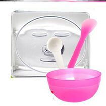 Mask bowl spoon Beauty salon special plastic transparent seaweed powder tray adjustment plate set template mold model