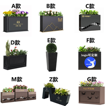 Outdoor wrought iron flower box combination outdoor commercial street flower bed fence restaurant partition flower pot sales office grid flower trough