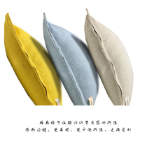 ins Solid color Linen pillow Nordic style living room sofa large cushion Custom backrest pillowcase with pillow core