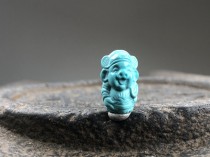 High Porcelain Blue Pine Pig Chaise Pendant Back Clouds Original Mine Pine Stone Small Sculptures Cartoon Little Pig Chaise God