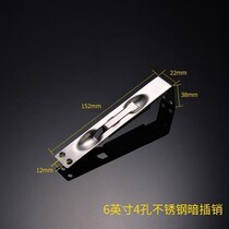 Stainless steel hidden bolt lock round head world Bolt Hotel Hotel child Door Double open wooden door upper and lower anti-theft Bolt