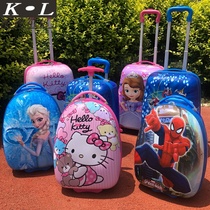  Childrens trolley box cartoon child student suitcase universal wheel male and female baby suitcase suitcase 18 inch princess