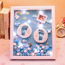 Baby Hands Foot Print Mud Fetal Hair Souvenirs Newborn Baby Presents Full Moon Footprints 100 Days Memorial Handprint Clay