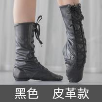 Dance shoes Jazz dance shoes Dance Mongolian horse boots boots childrens soft-soled cowhide high-top high-tube mens Tibetan ethnic pu