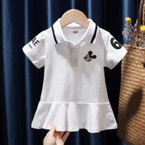 2022 Summer New Girls Clothing 1 - 6 Years Old Baby Baby Short Sleeve POLO Shirt Casual T - shirt Dress