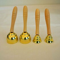 Orff musical instrument copper touch bell Childrens percussion handle size combination touch bell with stick Music teaching aids Early education