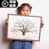 Company wedding fingerprint sign-in tree shake annual meeting Picture frame Students graduation signature book Handprint custom creative gifts