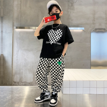 Boomer Boy Suit Summer Children Short Sleeve Child Shipping Action Grand Boy Boy Pure Cotton Summer Dress Handsome 2022 new