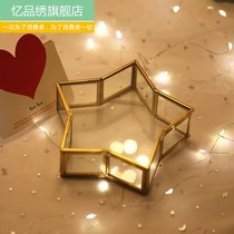 Creative lucky star lamp glass drifting empty bottle wishes to transparent 520 star folding bar diy folding pentagon cans