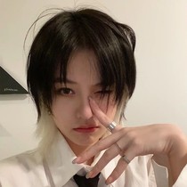 Wolf tail head wig personality color mullet head invisible fluffy female natural one piece of hair pick