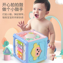  Smart cube toy hand beat drum Baby beat piano platform house shape box 6-sided puzzle cognitive game table