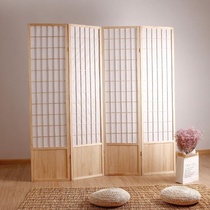 Flat wind screen partition Living room Tea room Japanese lattice entrance folding mobile bedroom blocking bedside household wall