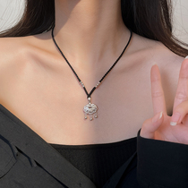 999 Pure Silver Cloud Chain Necklady 2023 New Light Luxury Little Life Lock Pending