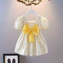 Girls summer dress 2021 summer new childrens skirt foreign childrens clothing little girl Net red princess dress
