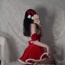 Christmas photo clothing new Christmas girl sweet clothing female adult cute sexy Net red golden velvet Halloween