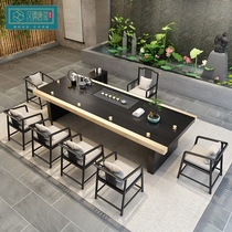 New Chinese Solid Wood Tea Table And Chairs Combined Office Tea Table Table Tea Room Tea Art Table Minimalist Modern Zen Tea Table