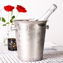 Stainless Steel European Red Wine Ice Bucket Large Ice Wine Bucket Champagne Bucket Golden Ear Tremella Ice Bucket