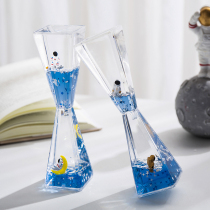 Creative time hourglass astronaut astronaut liquid quicksand oil hourglass desktop decoration small ornaments childrens gifts