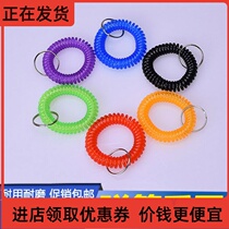 - Sauna hand brand number number coil brand Key brand buckle Plastic spring hand ring Swimming storage telescopic bracelet-