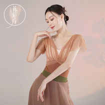 Flower Order Classical Dance Practice Women Chinese Dance Performance Costume Body Dress Double-faced Dance Dress Skirt