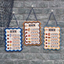 Kindergarten Ring Chuang Classroom Class Convention logo area corner rule board hanging area corner layout material sign