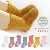 Childrens socks in the autumn and winter baby socks spring and autumn cotton socks thin newborn infants autumn and winter childrens fat treasure